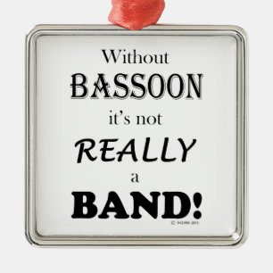 Ohne Bassoon - Band Silbernes Ornament