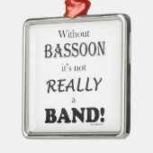 Ohne Bassoon - Band Silbernes Ornament (Links)