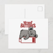 Ohne Batterien Postkarte (Vorne/Hinten)