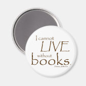 Ohne Bücher Magnet (Vorderseite/Rückseite)