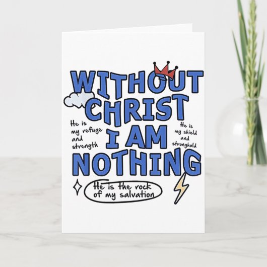 Ohne Christus bin ich nichts  Karte (Vorderseite)