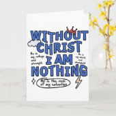 Ohne Christus bin ich nichts  Karte (Gelbe Blume)