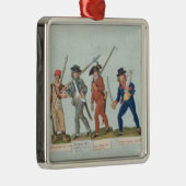 Ohne Culotte, das sein Rohr beleuchtet Silbernes Ornament (Rechts)