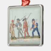 Ohne Culotte, das sein Rohr beleuchtet Silbernes Ornament (Links)