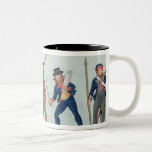 Ohne Culotte, das sein Rohr beleuchtet Zweifarbige Tasse