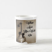 Ohne das Musik-Leben wurde flaches b Kaffeetasse (Mittel)