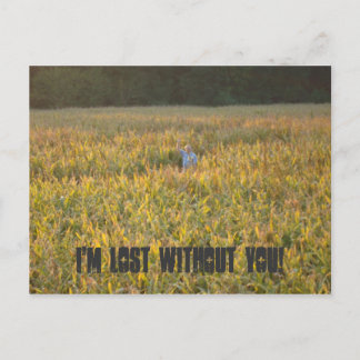Ohne dich bin ich verloren! postkarte
