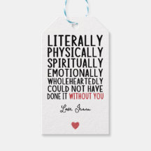 Ohne dich hätte es buchstäblich nicht geschafft