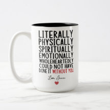 Ohne dich hätte es buchstäblich nicht geschafft