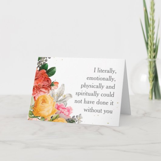 Ohne dich hätte ich es nicht geschafft dankeskarte (Vorderseite)