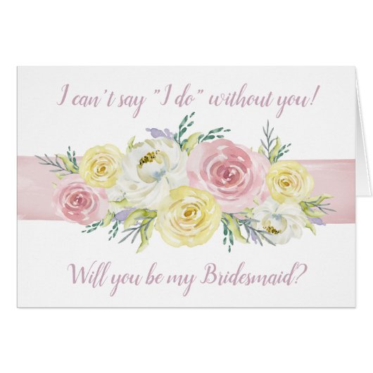 Ohne dich kann ich nicht "Ich tue" sagen! Floral B (Vorderseite (Horizontal))