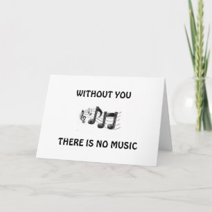 OHNE DICH KEIN MUSIK IN MEINEM LEBEN JAHRGESTAGSKA KARTE