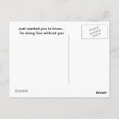 Ohne dich mache ich gut postkarte (Rückseite)