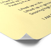 Ohne Flügel flattern gelbe Wanddekoration Poster (Ecke)