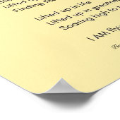 Ohne Flügel flattern gelbe Wanddekoration Poster (Ecke)