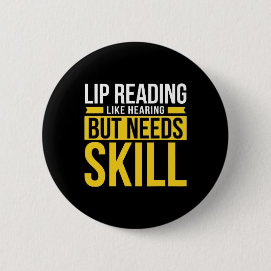 Ohne Gehör - Gehörloser - Gehörlos - Gehörloser Aw Button (Vorderseite)