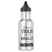 Ohne Geige - Orchester Edelstahlflasche (Links)