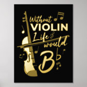 Ohne Geige wäre das flatterndes Gold des Violinist Foliendrucke (Vorderseite)