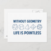 Ohne Geometrie ist das Leben sinnlos Postkarte (Vorne/Hinten)