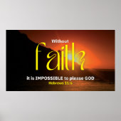 OHNE GLAUBEN Christlich Poster (Vorne)