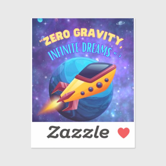 Ohne Gravitation unendliche Träume Aufkleber (Blatt)