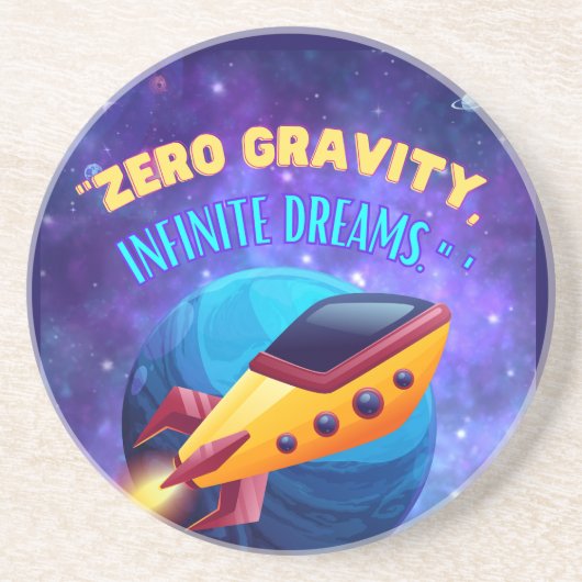 Ohne Gravitation unendliche Träume Getränkeuntersetzer (Vorne)