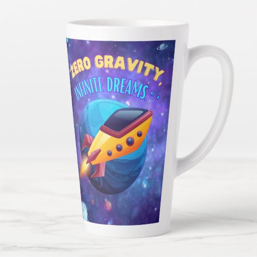 Ohne Gravitation unendliche Träume Milchtasse (Rechts)
