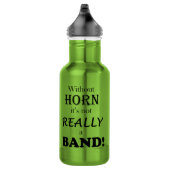 Ohne Horn - Band Edelstahlflasche (Rechts)