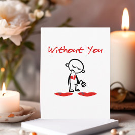 Ohne kaputte Valentinfarbe Postkarte