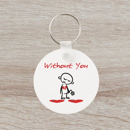 Ohne kaputte Valentinfarbe Schlüsselanhänger