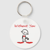 Ohne kaputte Valentinfarbe Schlüsselanhänger (Vorderseite)