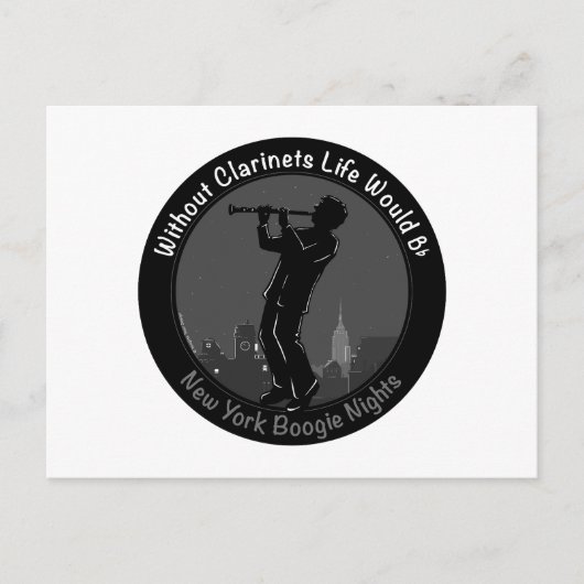Ohne Klarinette würde das Leben B-Flat Postkarte (Vorderseite)