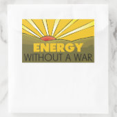 Ohne Krieg Solar Rechteckiger Aufkleber (Tasche)