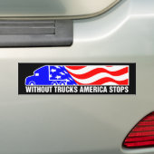 Ohne Lastkraftwagen hält Amerika Semi Truck US-Fla Autoaufkleber (Auf Auto)