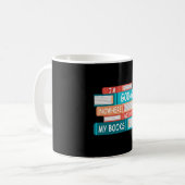 Ohne meine Bücher gehe ich nirgendwo hin Kaffeetasse (Vorderseite Links)