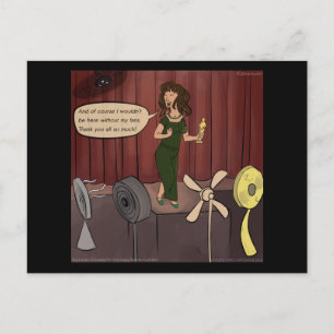Ohne meine Lüfter Punny Comic Postcard Feiertagspostkarte