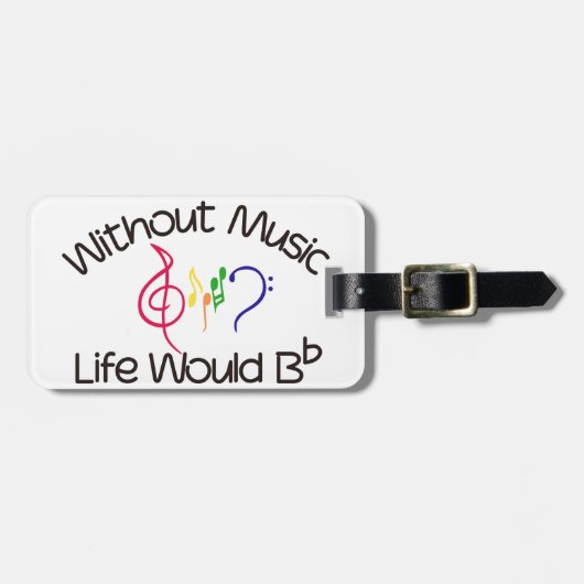 Ohne Musik Gepäckanhänger (Vorderseite horizontal)