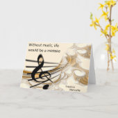 Ohne Musik Nietzsche Zitat-Gruß-Karte Karte (Gelbe Blume)