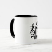 ohne Musik Tasse (Vorderseite Links)