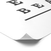 Ohne Musik wäre das Leben ein Fehler in der Typogr Poster (Ecke)