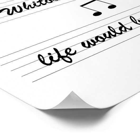 Ohne Musik wäre das Leben ein Fehler - Poster (Ecke)