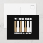 Ohne Musik wäre das Leben ein Fehler Postkarte (Vorne/Hinten)