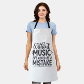Ohne Musik wäre das Leben ein Fehler Schürze (Getragen)