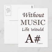 Ohne Musik wäre das Leben ein# Postkarte (Vorne/Hinten)