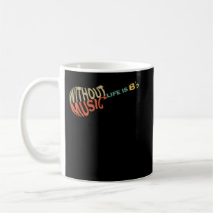 Ohne Musik wäre das Leben flach Musik Gitarre Kaffeetasse