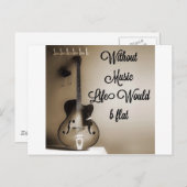 Ohne Musik wäre das Leben flach Postkarte (Vorne/Hinten)
