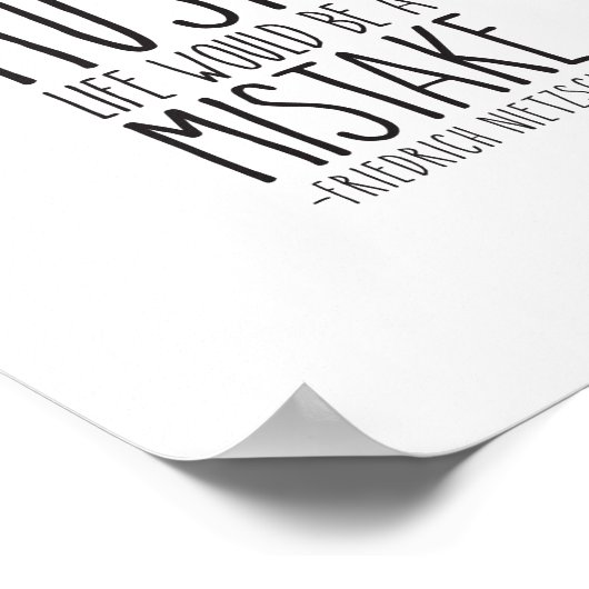 Ohne Musik wäre das Leben, Friedrich Nitzsche Poster (Ecke)