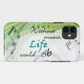 Ohne Musik wurde das Leben Bb Case-Mate iPhone Hülle (Rückseite (Horizontal))