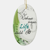 Ohne Musik wurde das Leben Bb Keramik Ornament (Rechts)