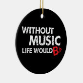 Ohne Musik wurde das Leben flaches b! Keramikornament (Rechts)